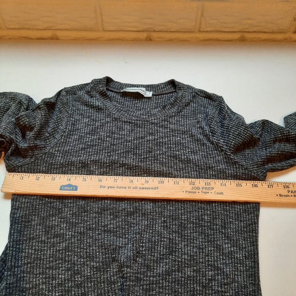 Abercrombie Dress Women Large Gray Mini Ribbed Knit Y2K Fairy Grunge 90s Retro - Picture 6 of 8